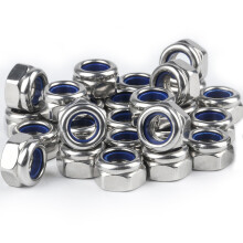 M8 Nylock Hex Nuts - A2 V2A Stainless Steel Self-L