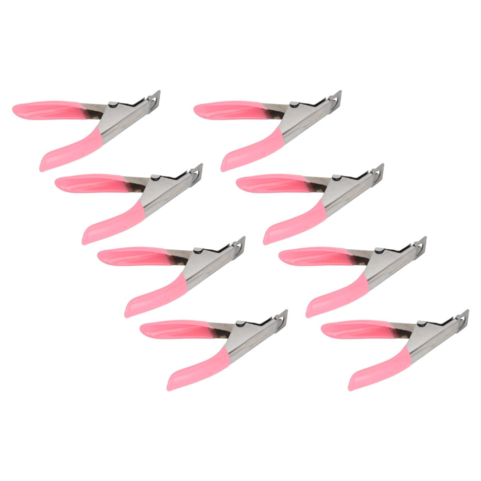 Nail Tip Clipper and False Nail Cutter Set, Stainless Steel Blades, Ergonomic Grip, 8 Pcs