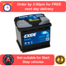 EB500 EXIDE Excell Car Battery 012 Type Fiat 500 14 312 2008