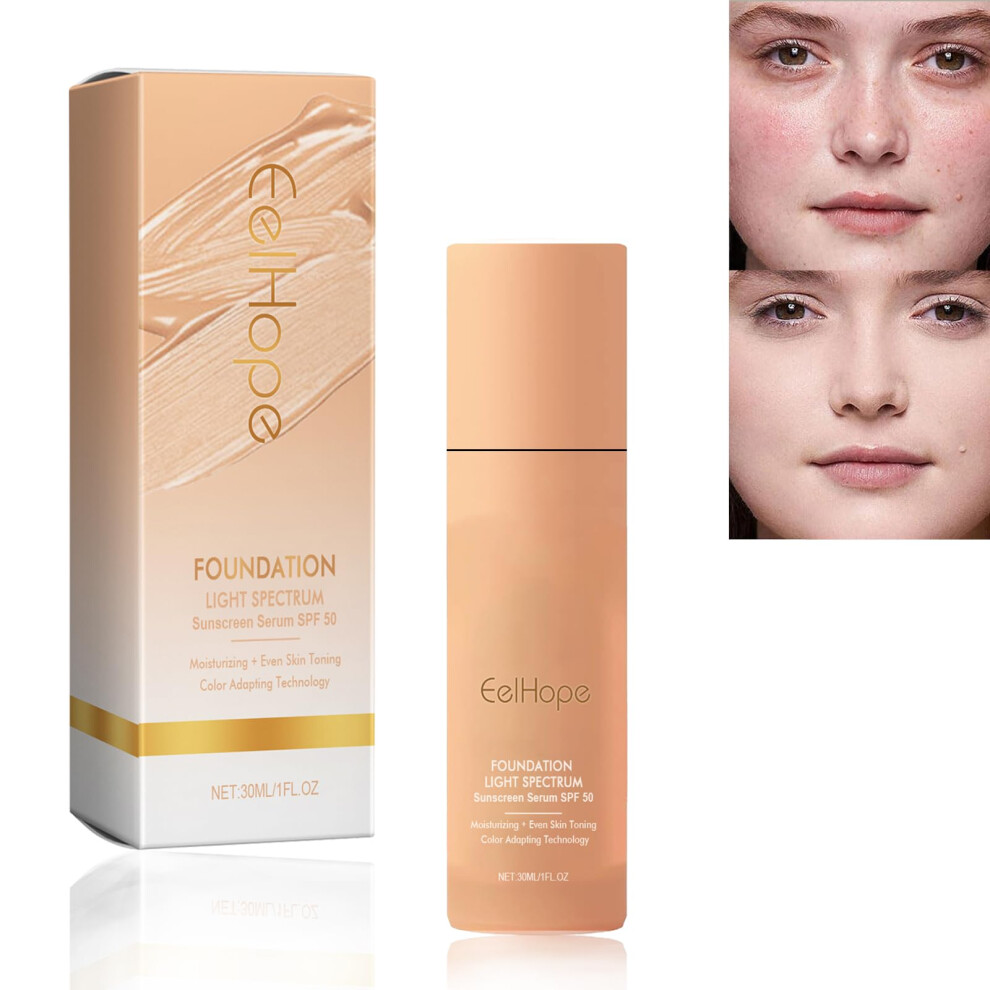 4 in 1 SPF 50 Foundation with Full Coverage Concealer, Longwear Waterproof Hydrating Makeup, 30ml