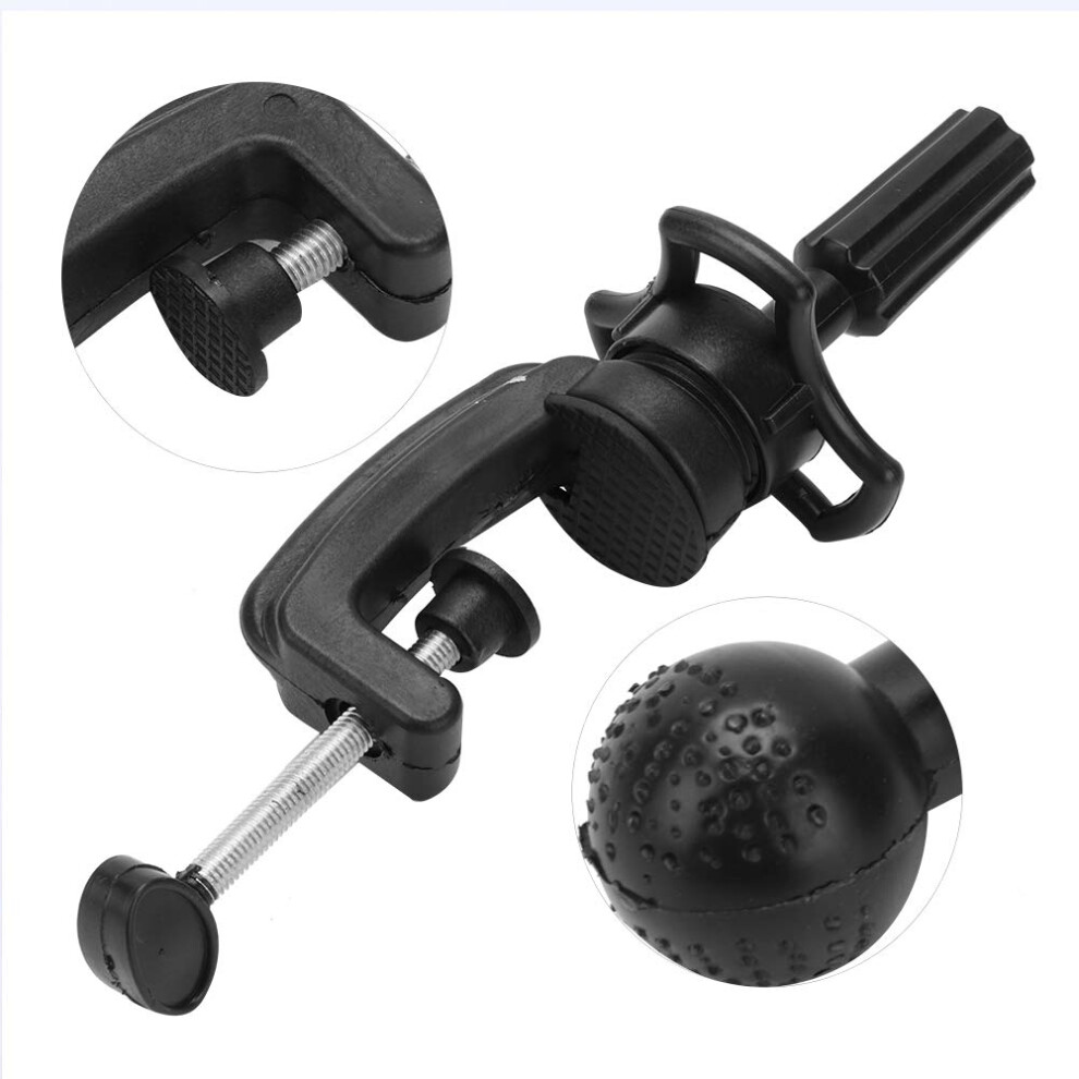Mannequin Head Stand with Stable Table Clamp for Hairdressing Training and Wig Styling