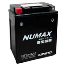 NUMAX NTS14AA2 Sealed AGM VRLA Motorbike Battery 12V 14Ah