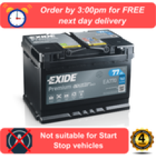 EA770 EXIDE Premium Car Battery 096 Type Mercedes Sprinter 21 CDi 20062014