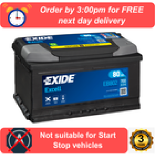 EB802 EXIDE Excell Car Battery 110 Type Porsche Boxster 32 S 986