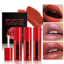 Lip Powder Velvet Matte Lipstick Set, Long Lasting Water Resistant MultiPurpose Makeup for Lips Eyes Cheeks