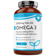 Omega 3 2000mg Fish Oil 660mg EPA440mg DHA High Dose Brain Heart Joint Care