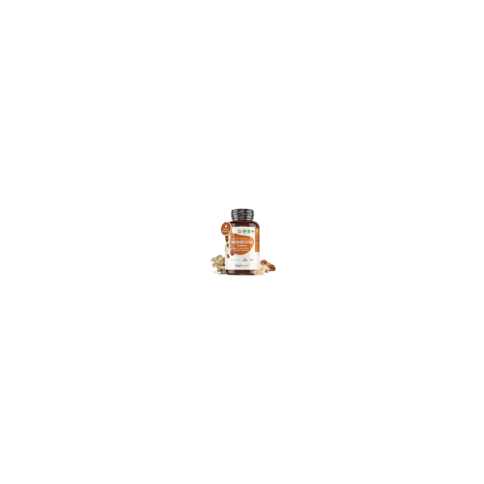 Organic Mushroom 180 Capsules Lions Mane Mushroom Shiitake Reishi Chaga
