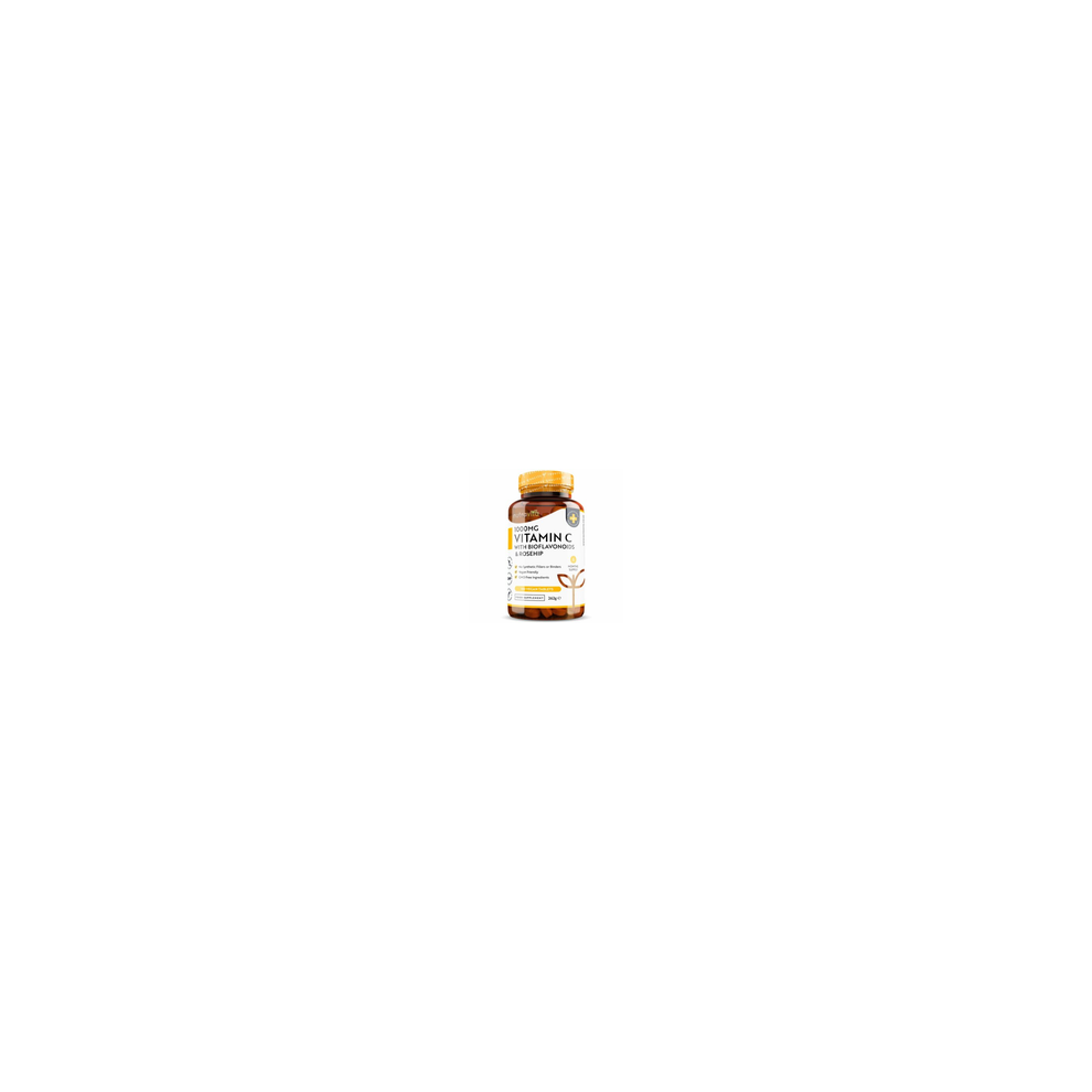 Vitamin C 1000Mg Bioflavonoids Rosehip 180 Vegan Tablets Immune Support