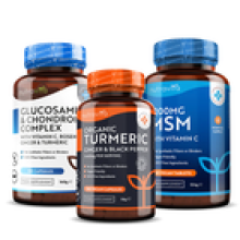 Joint Care Bundle Organic Turmeric w Ginger Glucosamine Chondroitin MSM
