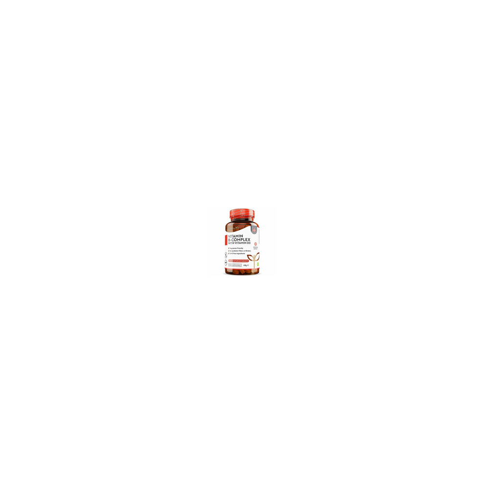 Vitamin B Complex B1b2b3b5b6b12 Biotin Vit D3 365 Tablets Nutravita