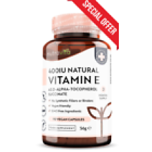 Vitamin E 400IU 100 Natural 90 Vegan Capsules Skincare Antioxidant Immunity