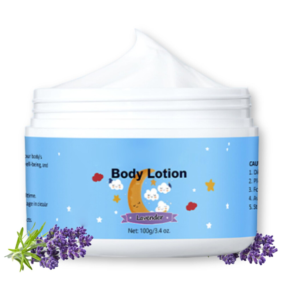 Lavender/Cream Night Moisturizer For Face And Body With Calming Deep Hydration Overnight