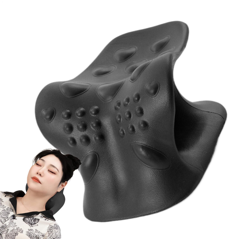 Cervical Spine Stretcher Massager For Neck And Shoulder Pillow For Office Workers And Students Black
