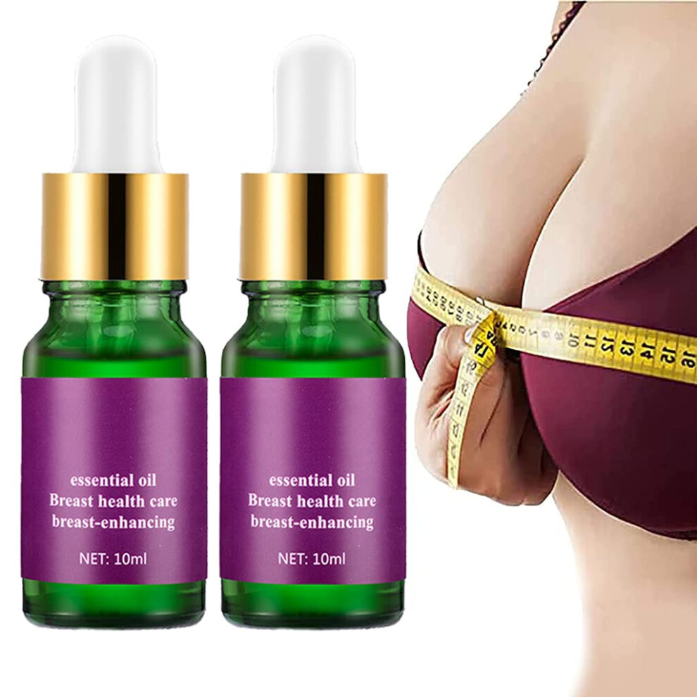 Breast Enhancement Oil with Organic Lifting Essence, Natural Bust Firming Serum for Women 2pcs