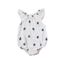 (C, 90 cm) Summer Baby Jumpsuit,Floral Print Toddler Playsuit,Short Sleeve Bodysuit,Cotton Linen Breathable Romper
