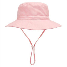 (S,Light Pink)Summer Baby Sun Hat, UPF 50+ UV Protection Bucket Cap, Adjustable Neck Ear Cover for Boys Girls