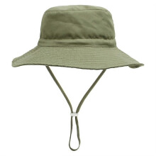 (M,Dark Green)Summer Baby Sun Hat, UPF 50+ UV Protection Bucket Cap, Adjustable Neck Ear Cover for Boys Girls
