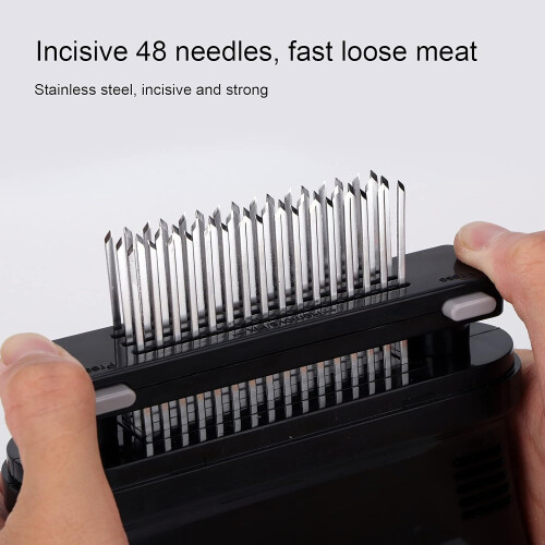 Meat Tenderizer Tool with 48 Sharp Needles, Ergonomic Grip for Beef, Chicken and Pork 1