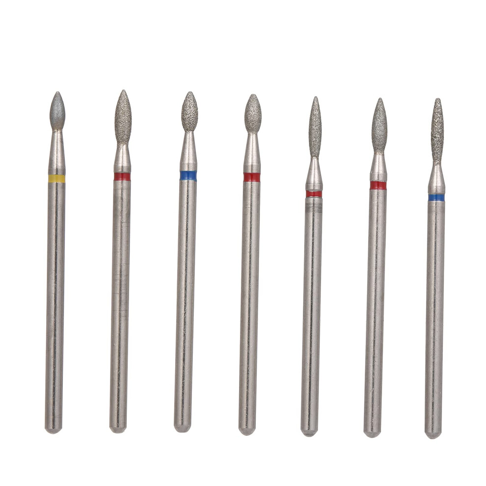 7 Piece Ceramic Nail Drill Bits Set for Precision Nail Shaping Manicure Pedicure Salon Home