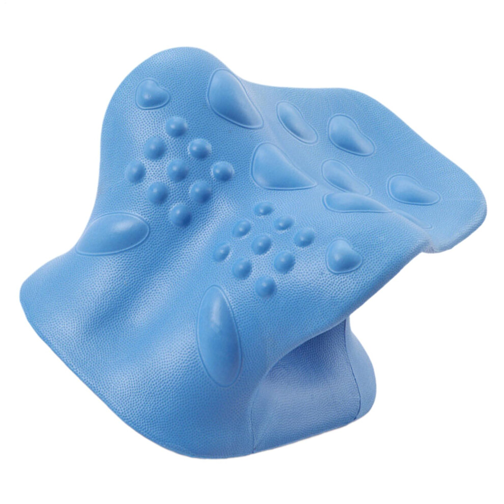 Blue Cervical Spine Alignment Device Neck Massager And Stretcher Ergonomic Alignment Pillow For Office Workers Drivers