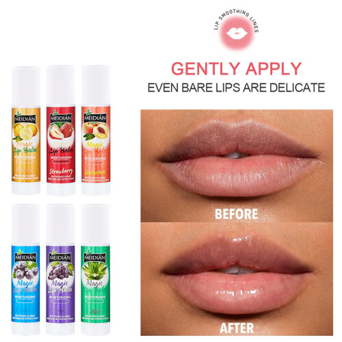 6 Pack Fruit Flavored Lip Balm Set, Natural Moisturizing Lip Care with Deep Hydration 1