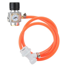 CO2 Charger Kit with TR21x4 Thread Beer Keg Regulator and Hose for Home Brewing Soda