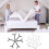 Adjustable Bed Sheet Straps with SixDirection Grip and FabricSafe Clips for Secure Fit, White 2