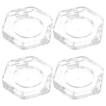 Empty Eyeshadow Pans Set of 4 Clear Reusable Makeup Palette Pans for DIY Refills and Travel