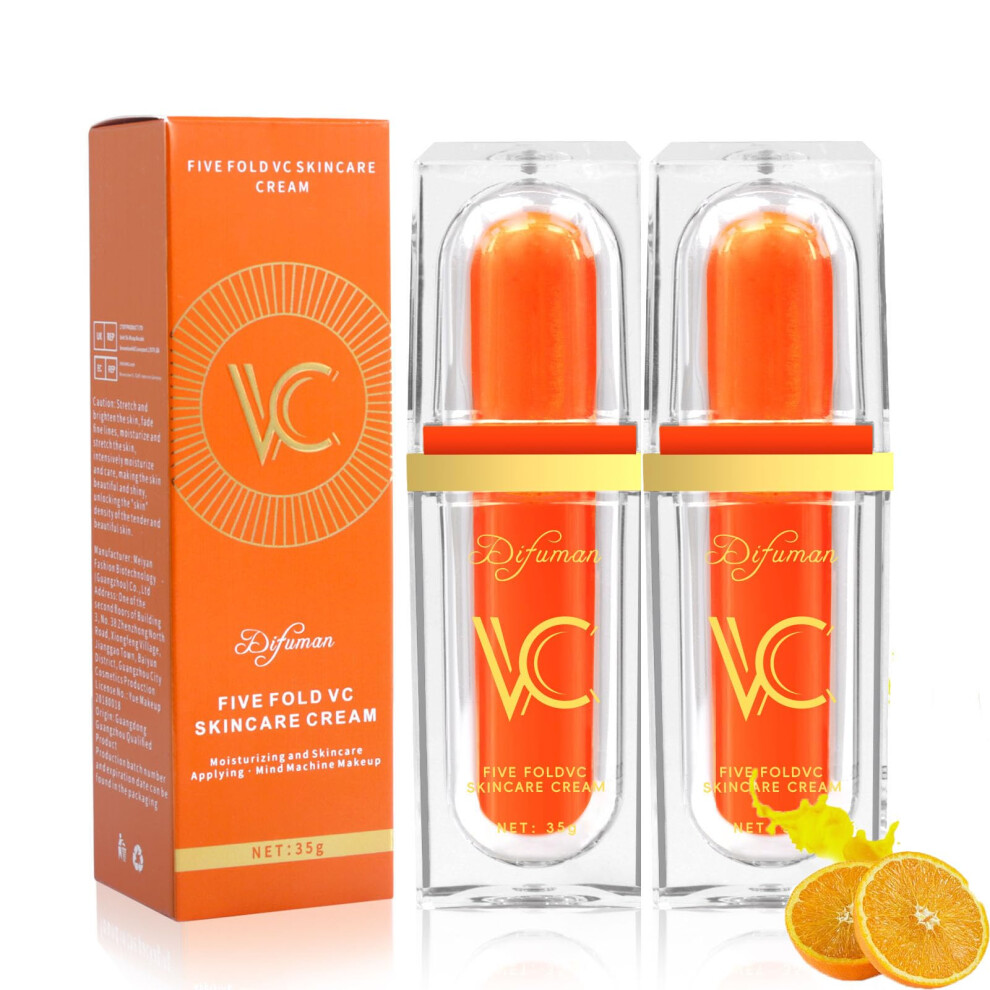 Cream Vitamin C Face Tone Up Moisturizer With Brightening Hydration Primer 2 Pack