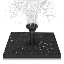 Solar Powered Water Fountain Pump 7V 1.4W, Monocrystalline Silicon Square Floating Waterscape Fountain For Bird Bath Pond