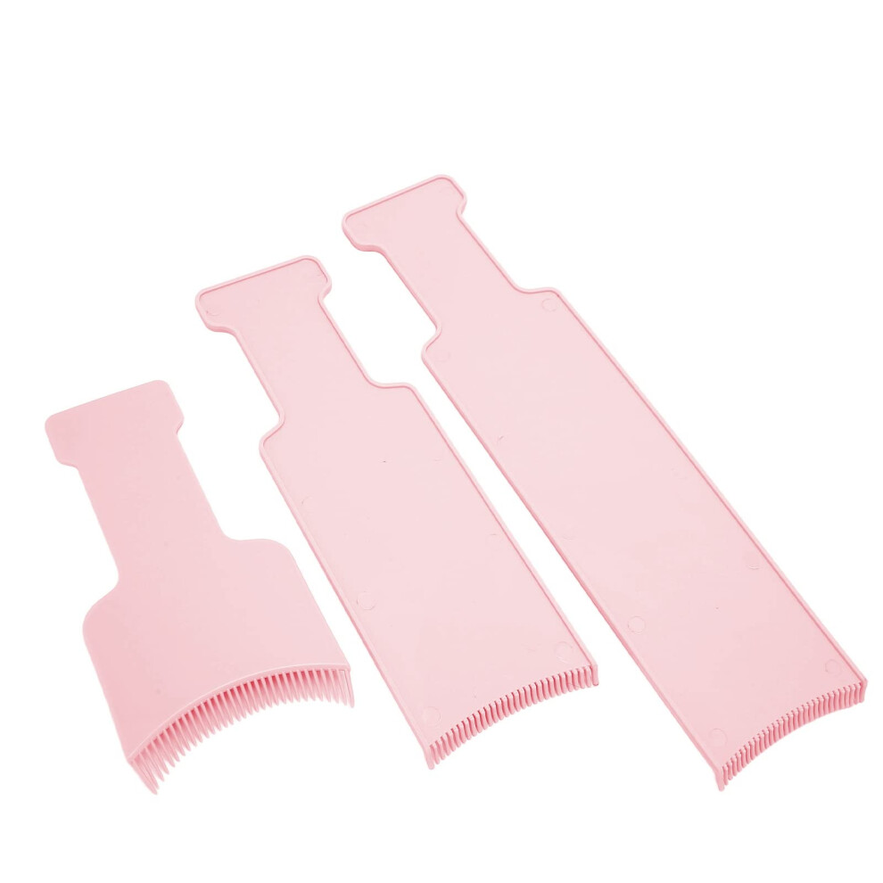 Pink Balayage Highlighting Board Set With Hair Dye Paddle, 3Pcs Nonslip Strap, Precise Sectioning