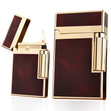 Metal Retro Inflatable Windproof Lighter Black Adjustable Flame Refillable Portable Metal Lighter For Men And Women