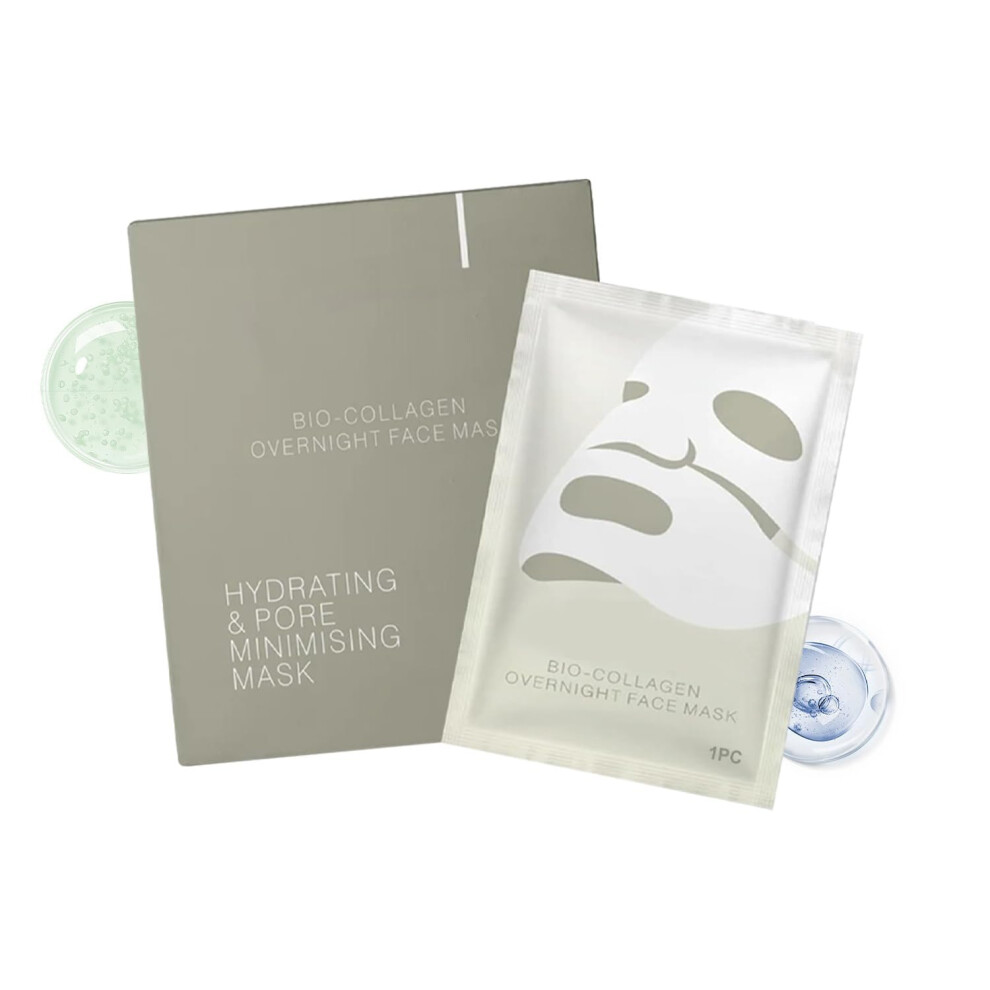 Collagen Overnight Face Mask with Deep Hydration, Pore Refining Hydrogel Sleeping Mask for Glass Skin