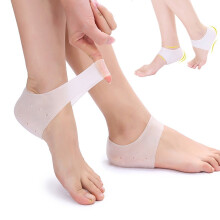 Gel Heel Protectors Moisturizing Heel Socks for Cracked Heels Pain Relief Sleeves 4pcs