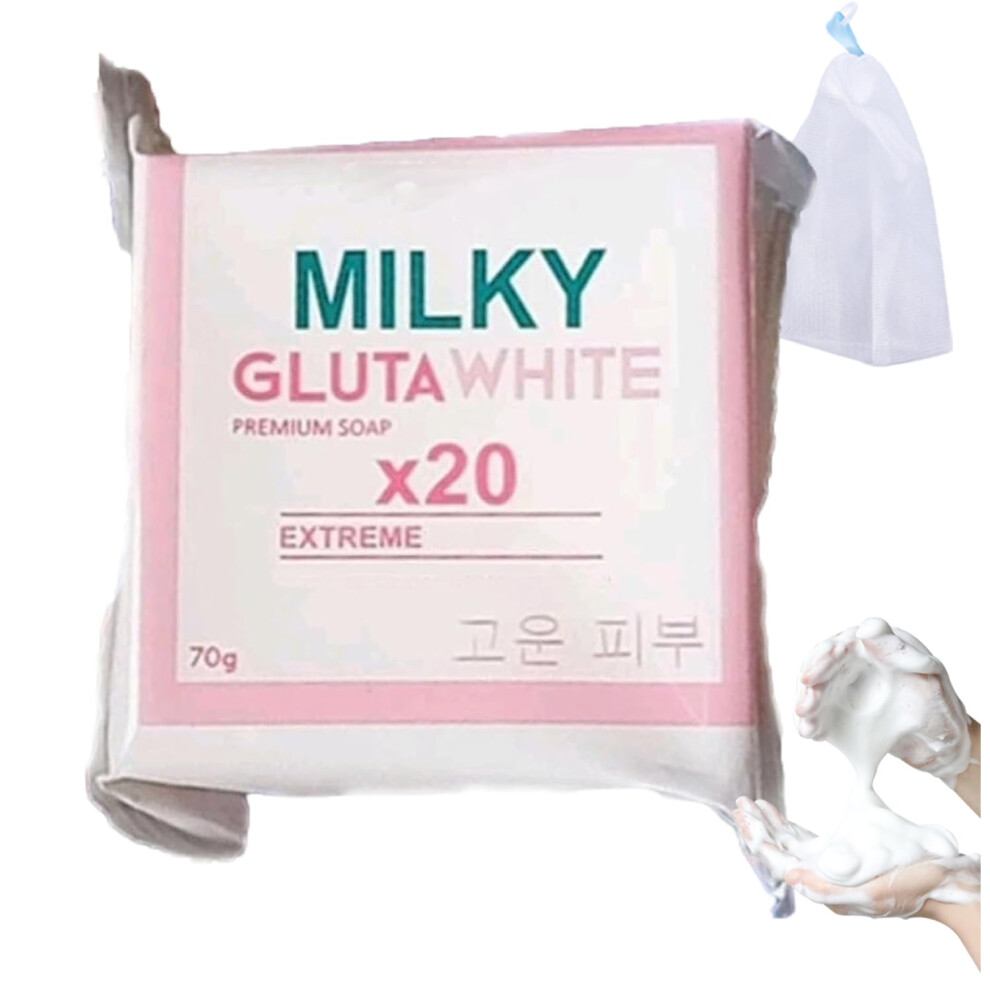 Whitening Milk Soap Bar 70g for Face and Body with Deep Hydration and Gentle Brightening Effect