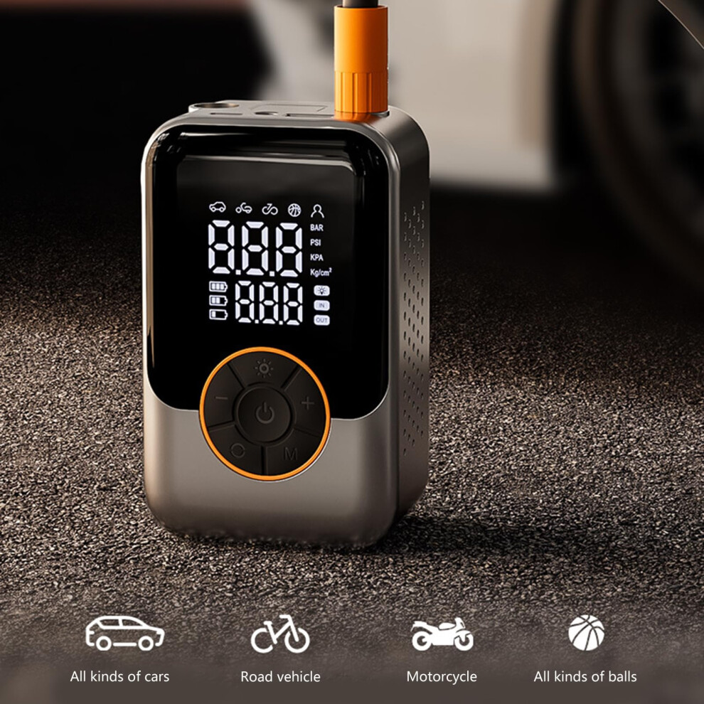Tire Inflator Portable Cordless Air Compressor 3000Mah Battery, Rechargeable Car Tire Pump For Inflatables, Three Uses 9164114366726