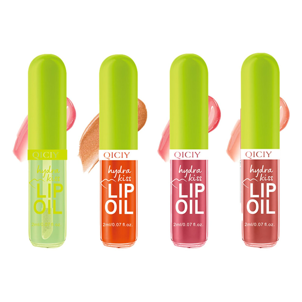 4 Colors Long Lasting Non Sticky Lip Gloss Waterproof Hydrating Matte Lip Glaze for Smooth Lips