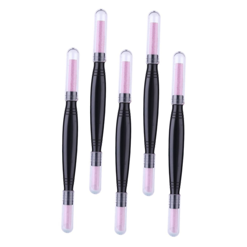 DoubleHeaded Nail File Pen Cuticle Remover Tool Set with Pumice Stone for Manicure and Pedicure