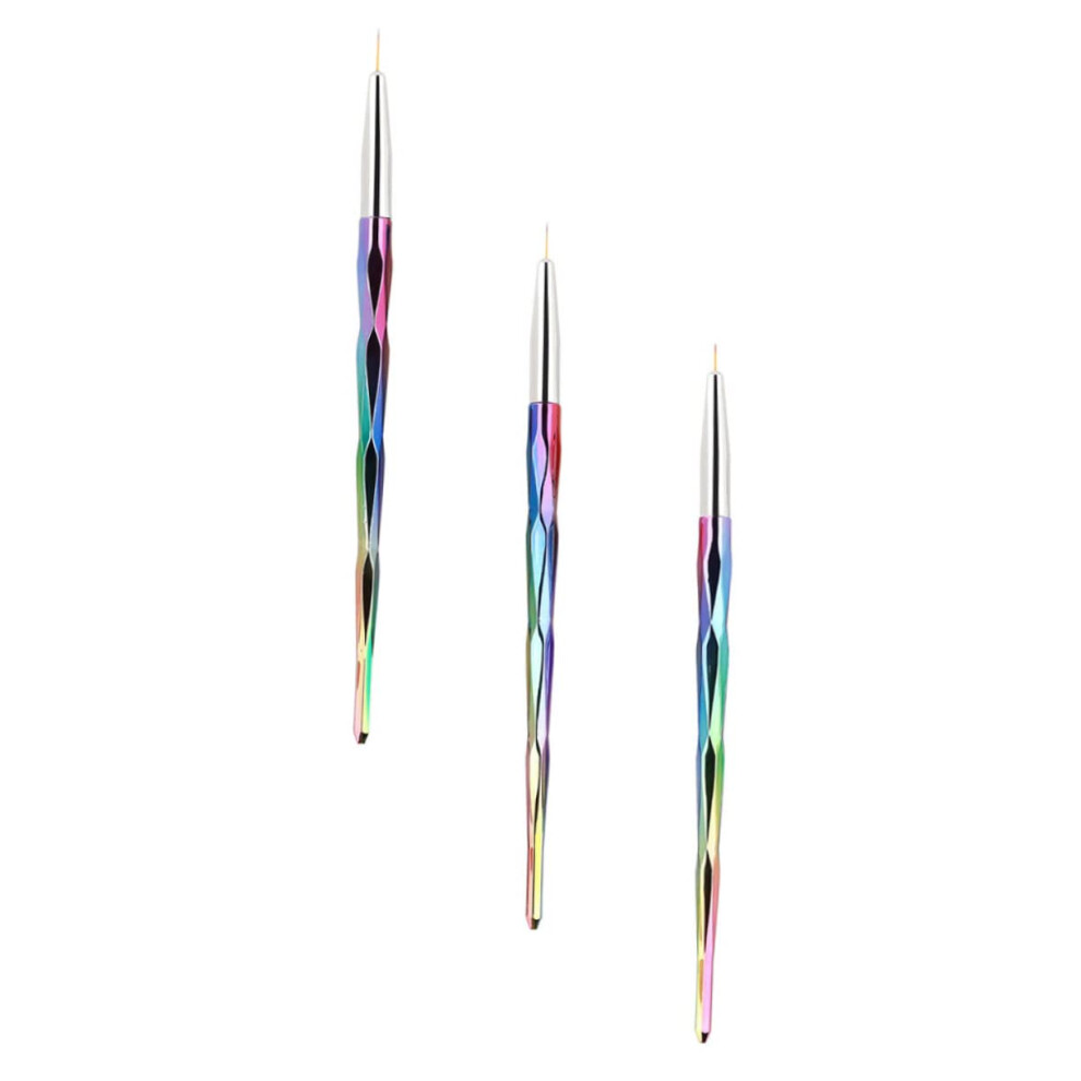 3pcs Nail Art Brush Set for Gel Nails with Precise Line Detailing and Professional Design