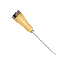 Stainless Steel Ice Pick with Wooden Handle for Efficient Ice Carving and Large Ice Blocks
