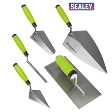 SEALEY TROWEL SET 5PC PLASTERING SOFT GRIP TRADESMAN BRICK POINTING S01300