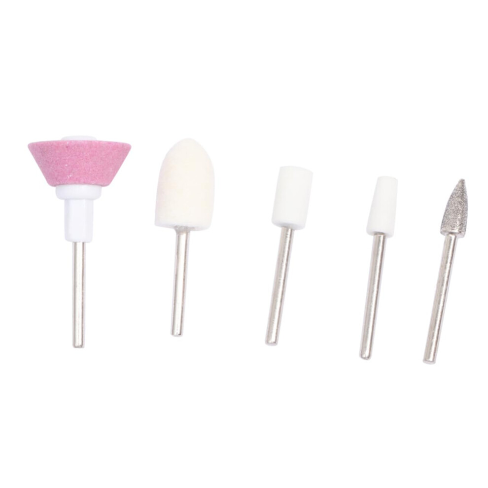 5pcs Nail Drill Bits Kit with MultiâStep Polishing Heads, AllâinâOne Manicure and Pedicure Set