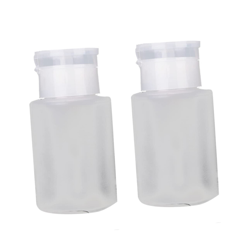 4pcs Lockable Refillable Nail Polish Remover Pump Bottles with OneTouch Dispensing for Travel