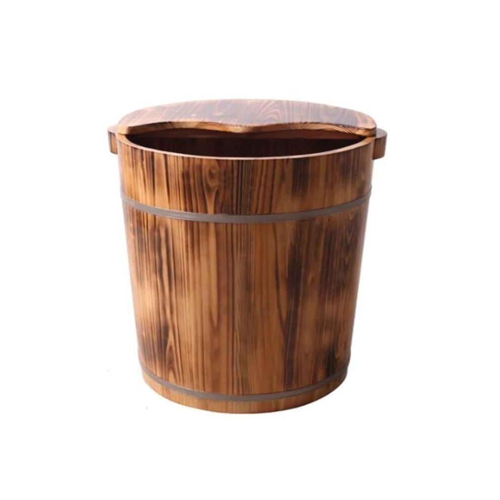Wooden Foot Soak Tub with Heat Retention, Large Foot Spa Basin for Home Pedicure and Relaxation