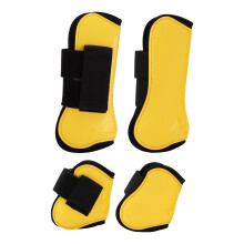 Guêtres tendineuses pour cheval Lot de 4 PU Jaune Taille M