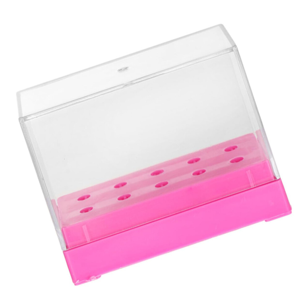 Nail Drill Bit Organizer Case with Clear Compact Storage Design for Professional Manicure Tools