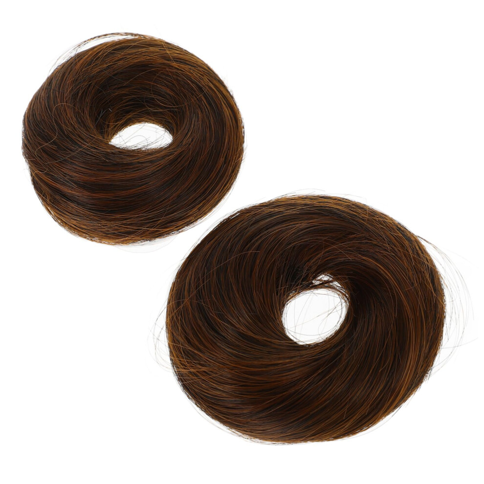 Hair Bun Maker Chignon Hairpiece Synthetic Donut Bun Holder Light Brown Natural Look Secure Hold