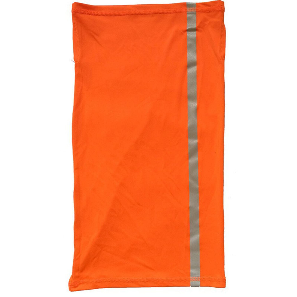 Reflective Neck Gaiter With Visibility Fluorescent Orange For Night Running Cycling And Construction 9174973673422