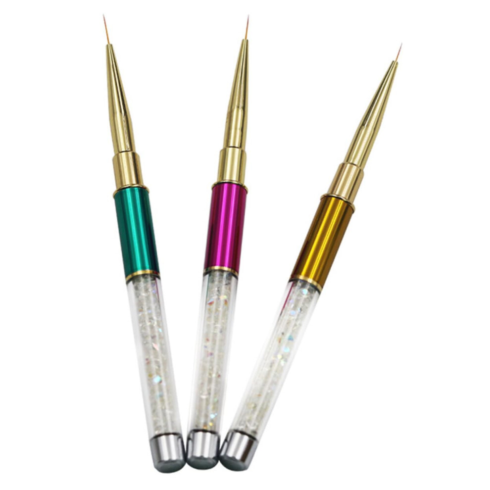 Professional Nail Art Brush Set for Detailing Gel and Acrylic with Fine Tip Liner and Dotting Pens