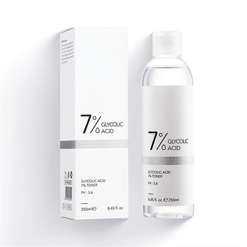 Glycolic Acid Toner 7% for Face Exfoliation and Hydration with Aloe Vera and Ginseng 8.45oz
